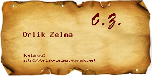 Orlik Zelma névjegykártya